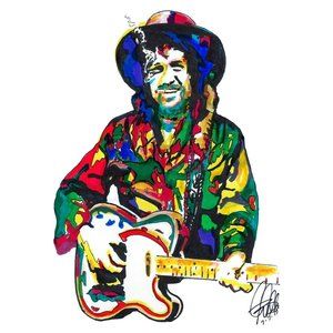 Waylon Jennings Singer Guitar Music Poster Print Wall Art 18"x24"